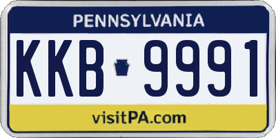 PA license plate KKB9991