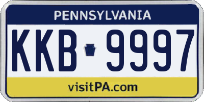 PA license plate KKB9997