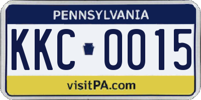 PA license plate KKC0015