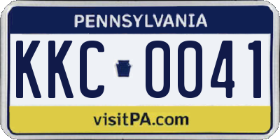 PA license plate KKC0041