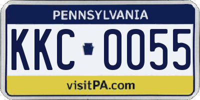 PA license plate KKC0055