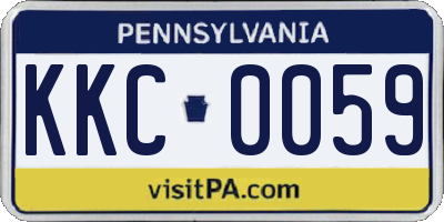 PA license plate KKC0059