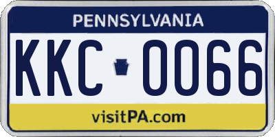 PA license plate KKC0066