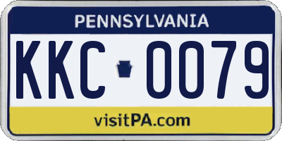 PA license plate KKC0079