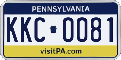 PA license plate KKC0081
