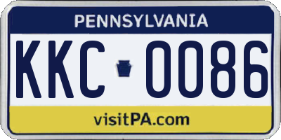 PA license plate KKC0086