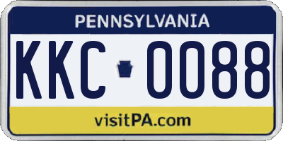 PA license plate KKC0088