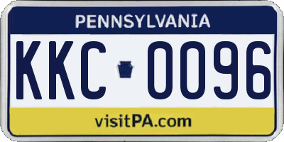 PA license plate KKC0096