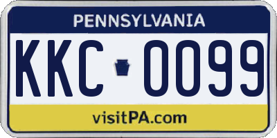 PA license plate KKC0099