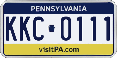 PA license plate KKC0111