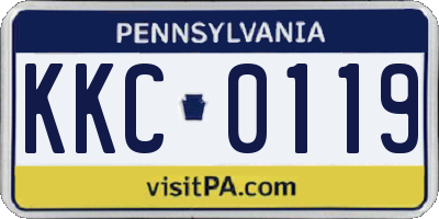 PA license plate KKC0119