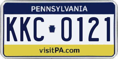 PA license plate KKC0121
