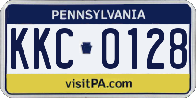 PA license plate KKC0128