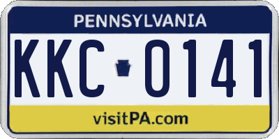 PA license plate KKC0141