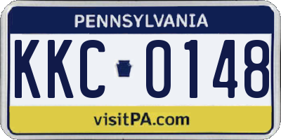 PA license plate KKC0148