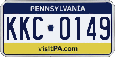 PA license plate KKC0149