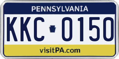 PA license plate KKC0150