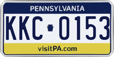 PA license plate KKC0153