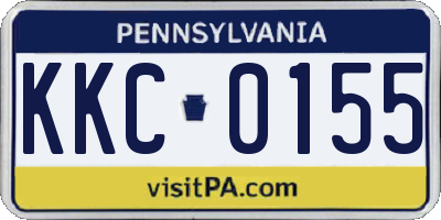 PA license plate KKC0155