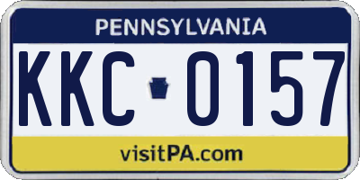 PA license plate KKC0157