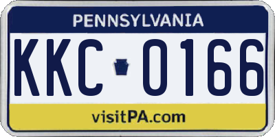 PA license plate KKC0166