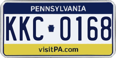PA license plate KKC0168