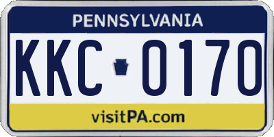 PA license plate KKC0170