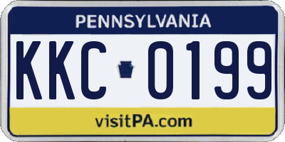 PA license plate KKC0199