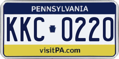 PA license plate KKC0220