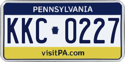 PA license plate KKC0227