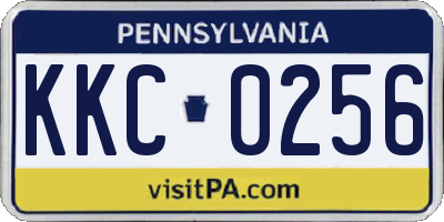 PA license plate KKC0256