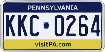 PA license plate KKC0264