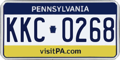 PA license plate KKC0268