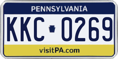 PA license plate KKC0269