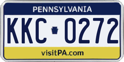 PA license plate KKC0272