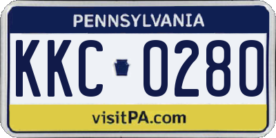 PA license plate KKC0280