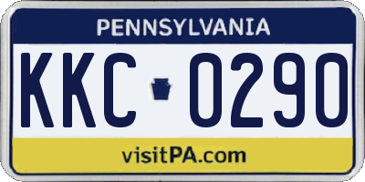 PA license plate KKC0290