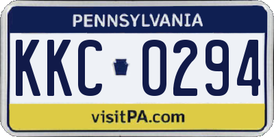 PA license plate KKC0294