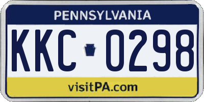 PA license plate KKC0298