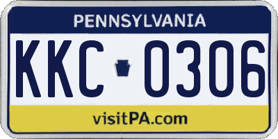 PA license plate KKC0306