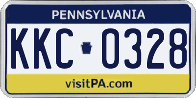 PA license plate KKC0328