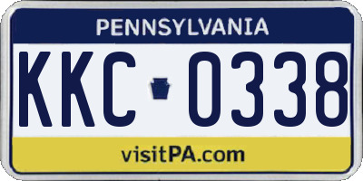 PA license plate KKC0338