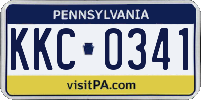 PA license plate KKC0341