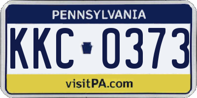 PA license plate KKC0373