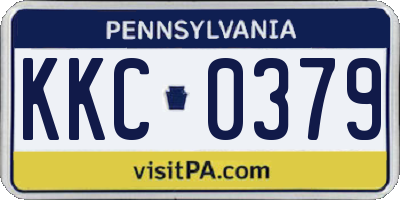 PA license plate KKC0379