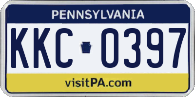 PA license plate KKC0397