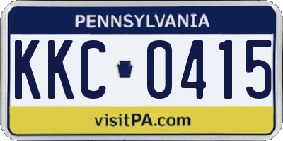 PA license plate KKC0415