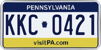 PA license plate KKC0421