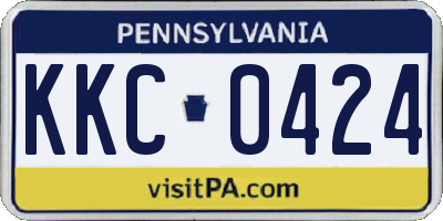 PA license plate KKC0424