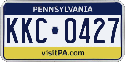 PA license plate KKC0427